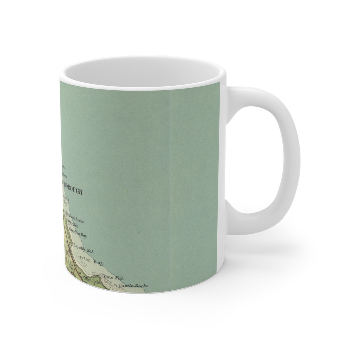 Scarborough historic map mug, Bartholomew Half-Inch, 1903 — product view 3