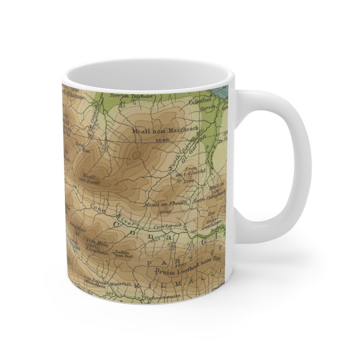 Loch Shiel historic map mug, Bartholomew Half-Inch, 1904 — product view 3