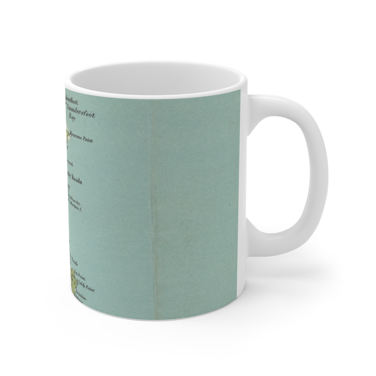 Tenby historic map mug, Bartholomew Half-Inch, 1903 — product view 3