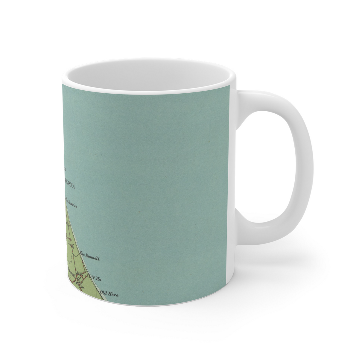 Withernsea historic map mug, Bartholomew Half-Inch, 1902 — product view 3