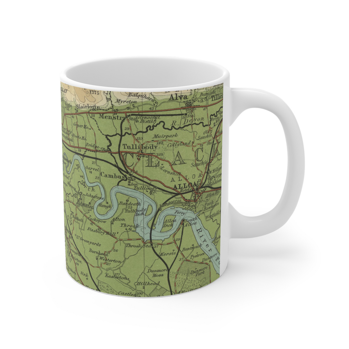 Stirling historic map mug, Bartholomew Half-Inch, 1903 — product view 5