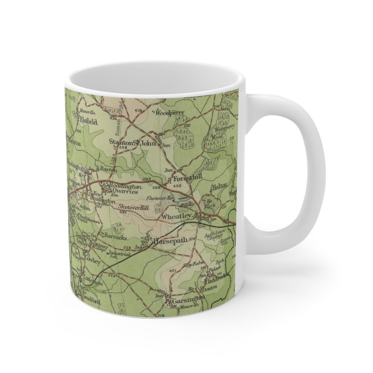 Oxford historic map mug, Bartholomew Half-Inch, 1903 — product view 5