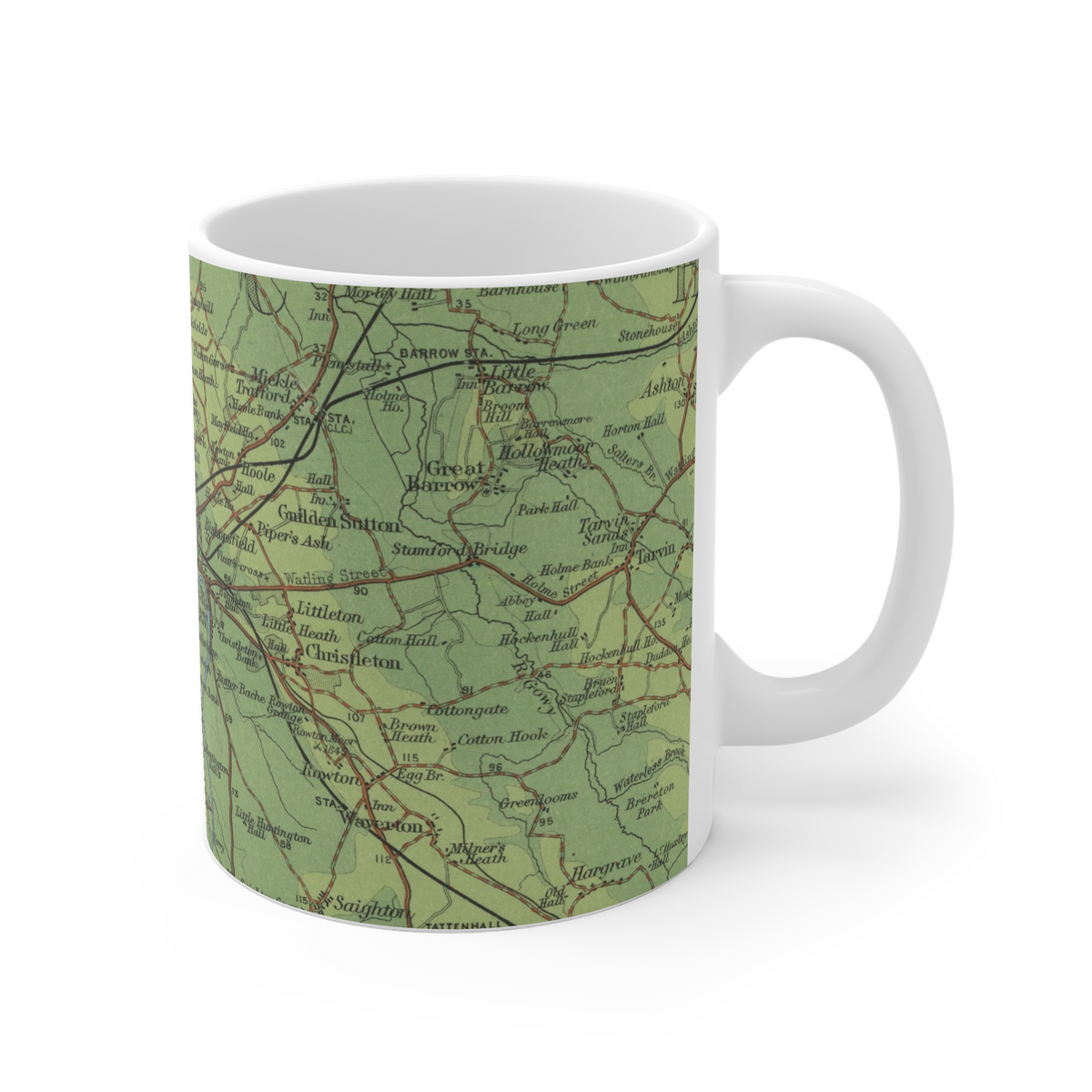 Chester historic map mug, Bartholomew Half-Inch, 1902 — product view 6