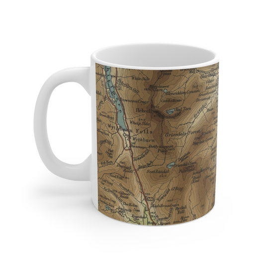 Brotherswater historic map mug, Bartholomew Half-Inch, 1903