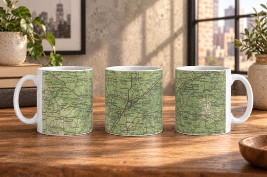 Chelmsford historic map mug, Bartholomew Half-Inch, 1903