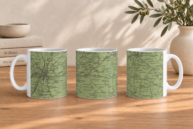 York historic map mug, Bartholomew Half-Inch, 1903