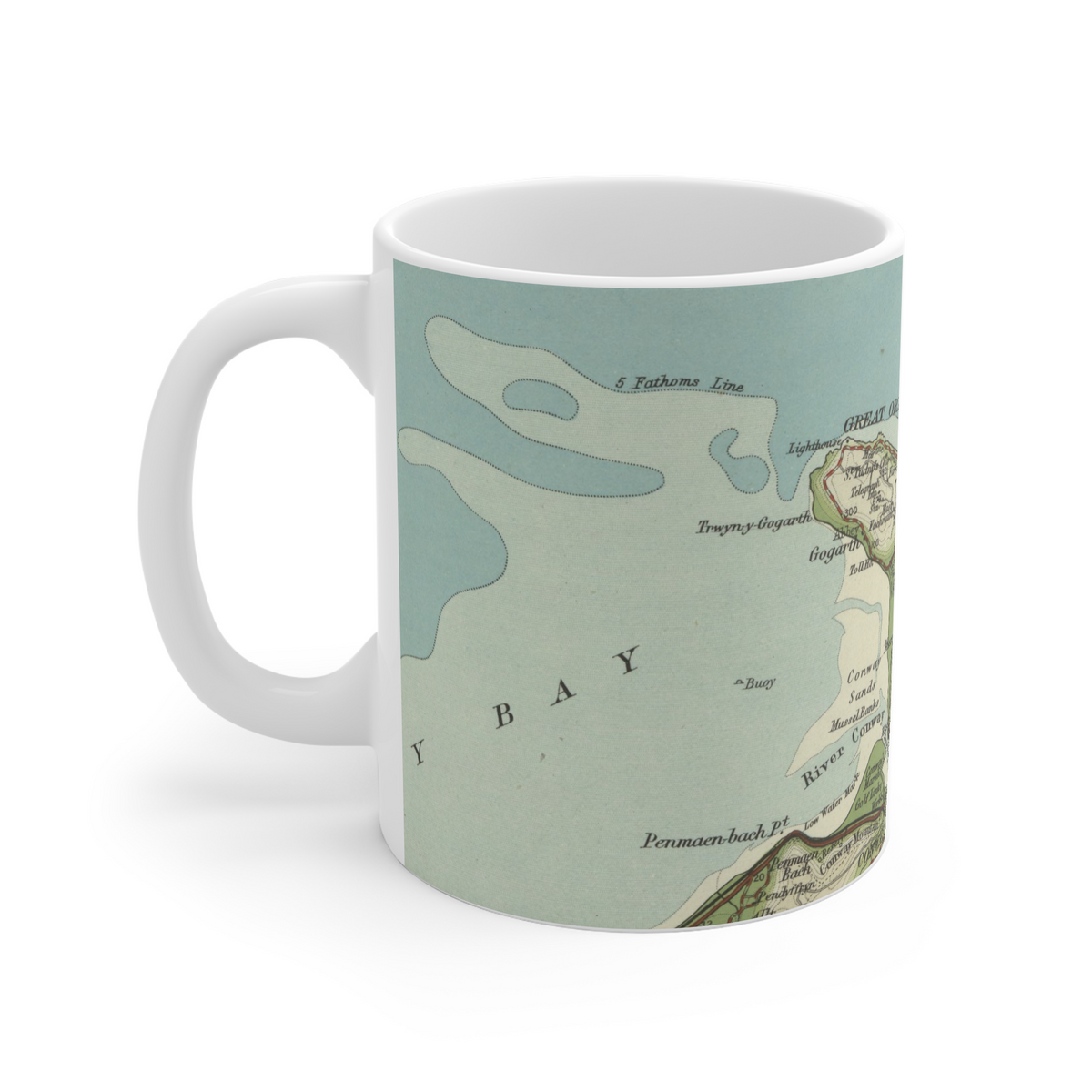Llandudno historic map mug, Bartholomew Half-Inch, 1904