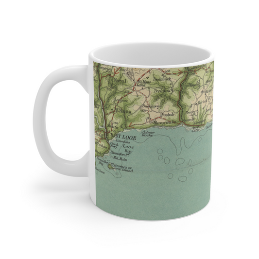 Looe historic map mug, Bartholomew Half-Inch, 1903