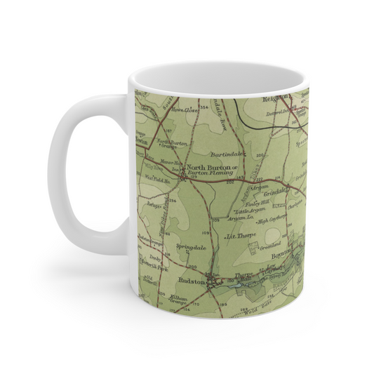 Flamborough historic map mug, Bartholomew Half-Inch, 1903