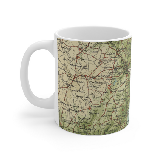 Falmouth historic map mug, Bartholomew Half-Inch, 1903