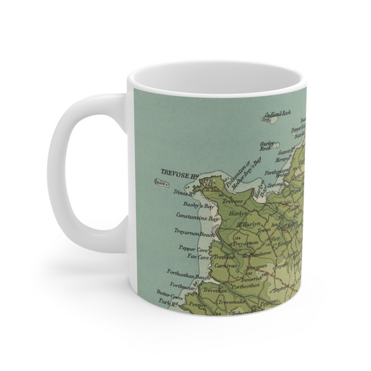 Padstow historic map mug, Bartholomew Half-Inch, 1903
