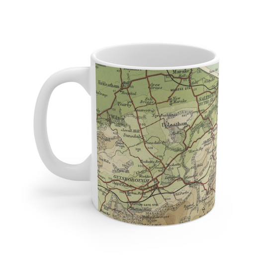 Saltburn-by-the-Sea historic map mug, Bartholomew Half-Inch, 1903