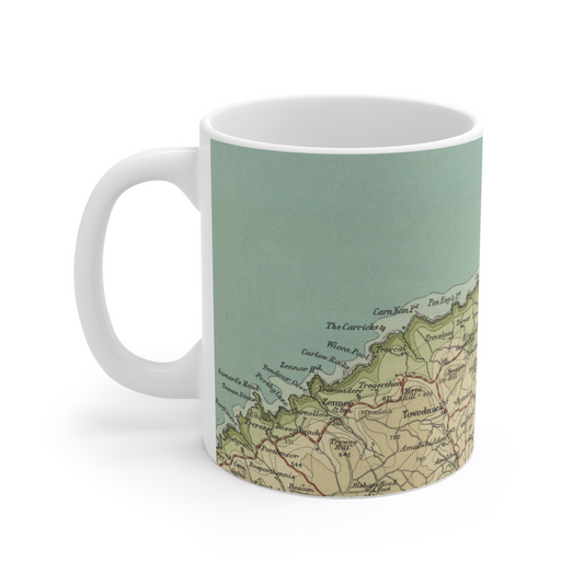 St Ives historic map mug, Bartholomew Half-Inch, 1903