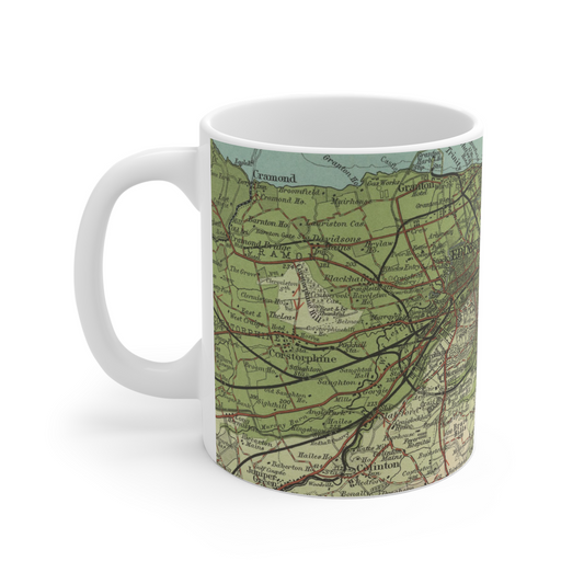 Arthur's Seat historic map mug, Bartholomew Half-Inch, 1903