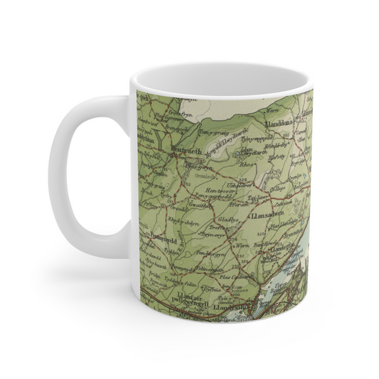 Beaumaris historic map mug, Bartholomew Half-Inch, 1904