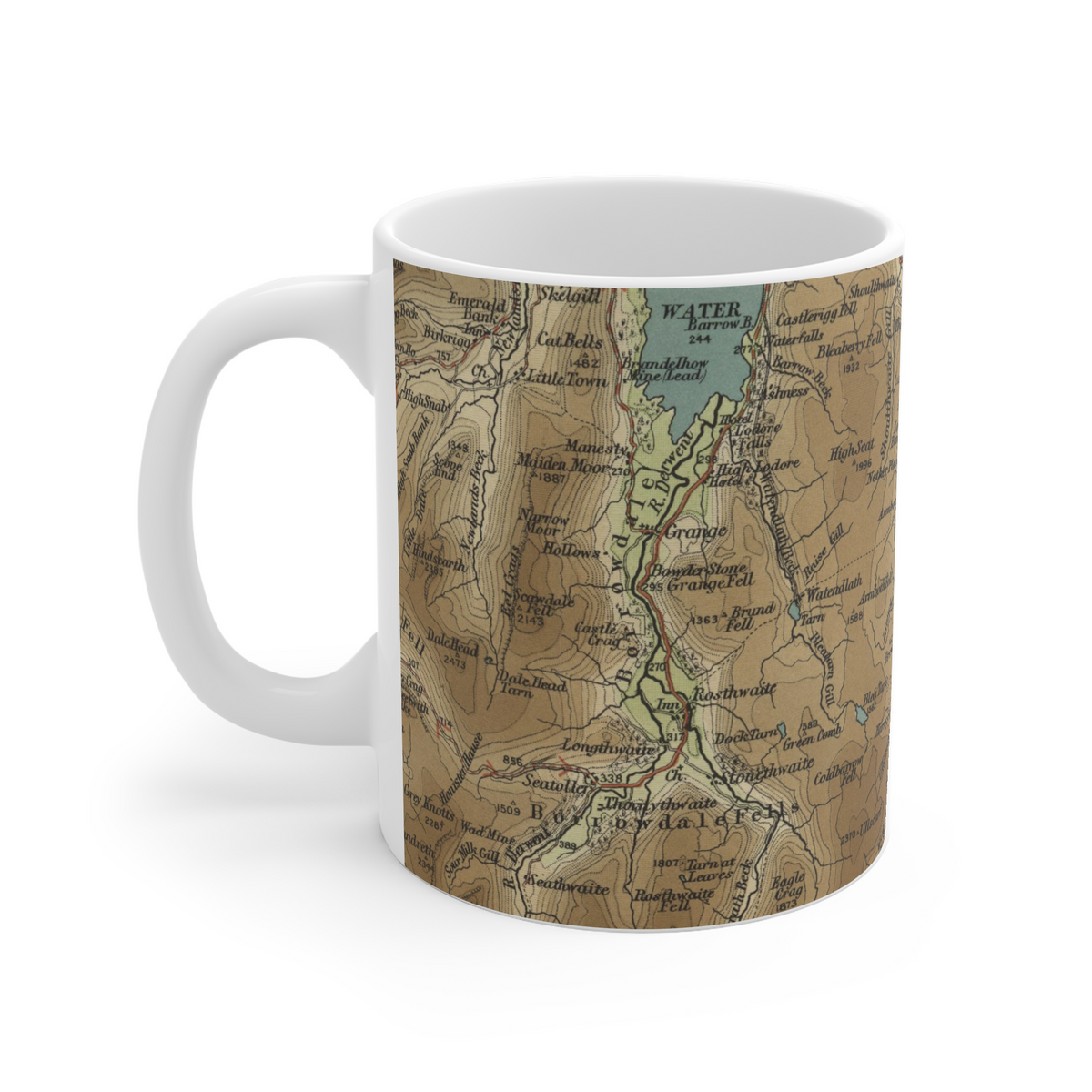 Thirlmere historic map mug, Bartholomew Half-Inch, 1903