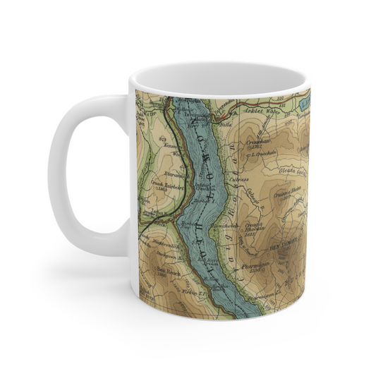 Ben Lomond historic map mug, Bartholomew Half-Inch, 1903