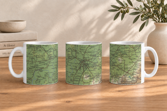 Gloucester historic map mug, Bartholomew Half-Inch, 1902