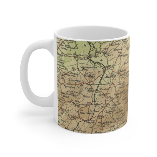 Loweswater historic map mug, Bartholomew Half-Inch, 1903