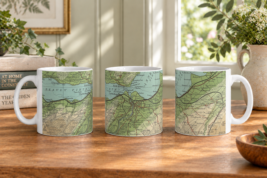 Inverness historic map mug, Bartholomew Half-Inch, 1903