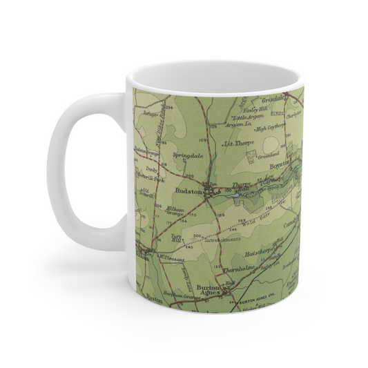 Bridlington historic map mug, Bartholomew Half-Inch, 1903