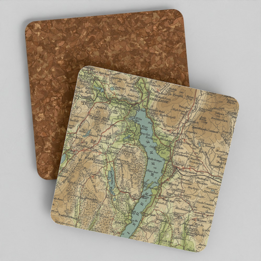 Windermere historic map coaster, Bartholomew Half-Inch, 1903