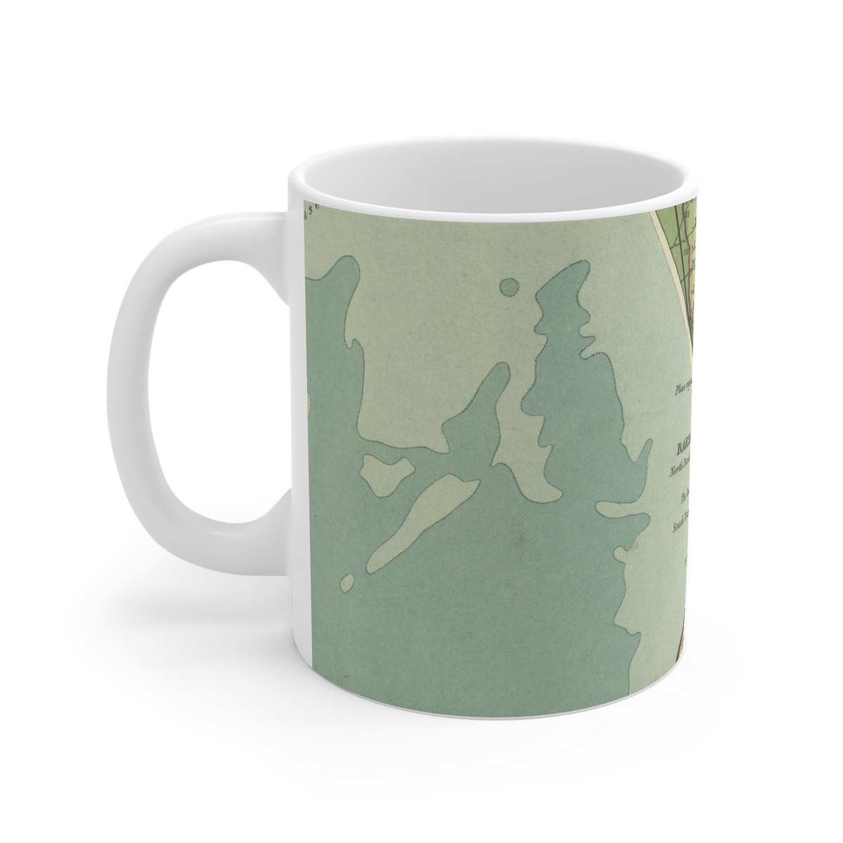 Barmouth historic map mug, Bartholomew Half-Inch, 1905