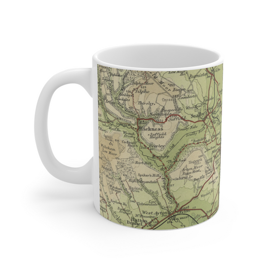 Scarborough historic map mug, Bartholomew Half-Inch, 1903
