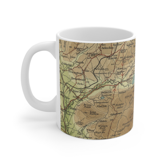 Ennerdale Water historic map mug, Bartholomew Half-Inch, 1903