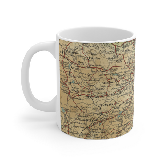 Bradford historic map mug, Bartholomew Half-Inch, 1906