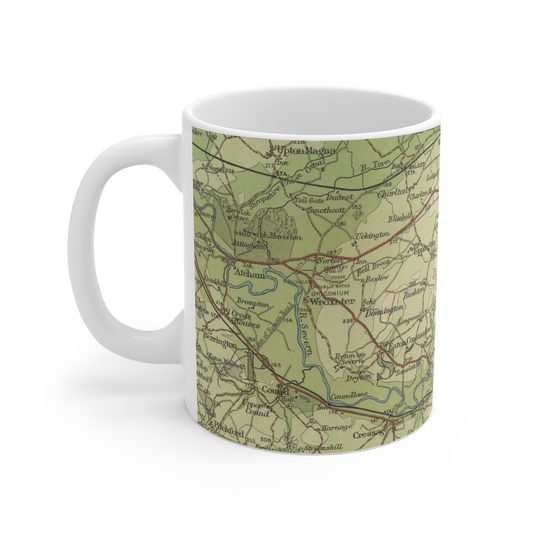 The Wrekin historic map mug, Bartholomew Half-Inch, 1903