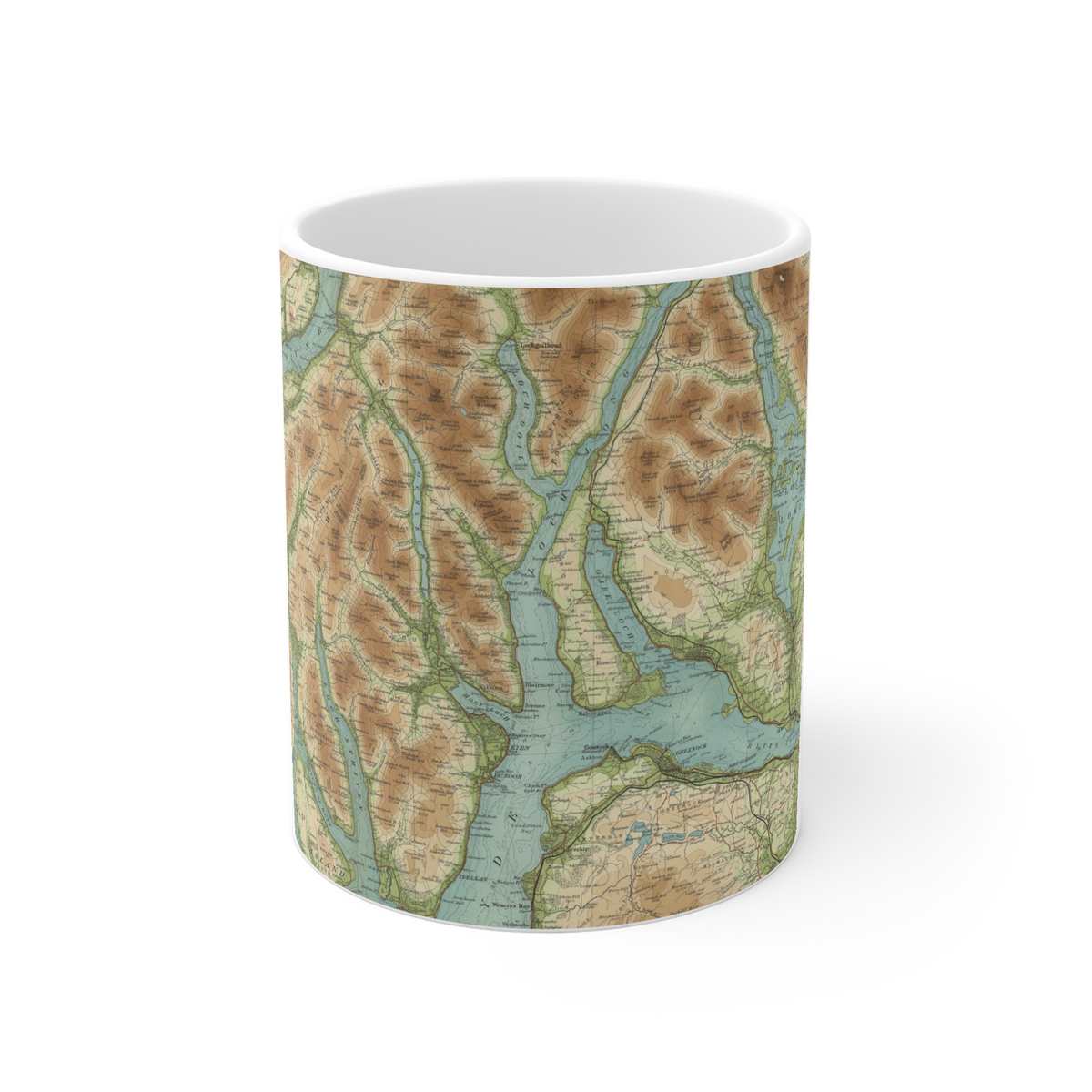 Loch Lomond historic map mug, Bartholomew Half-Inch, 1902 — product view 2