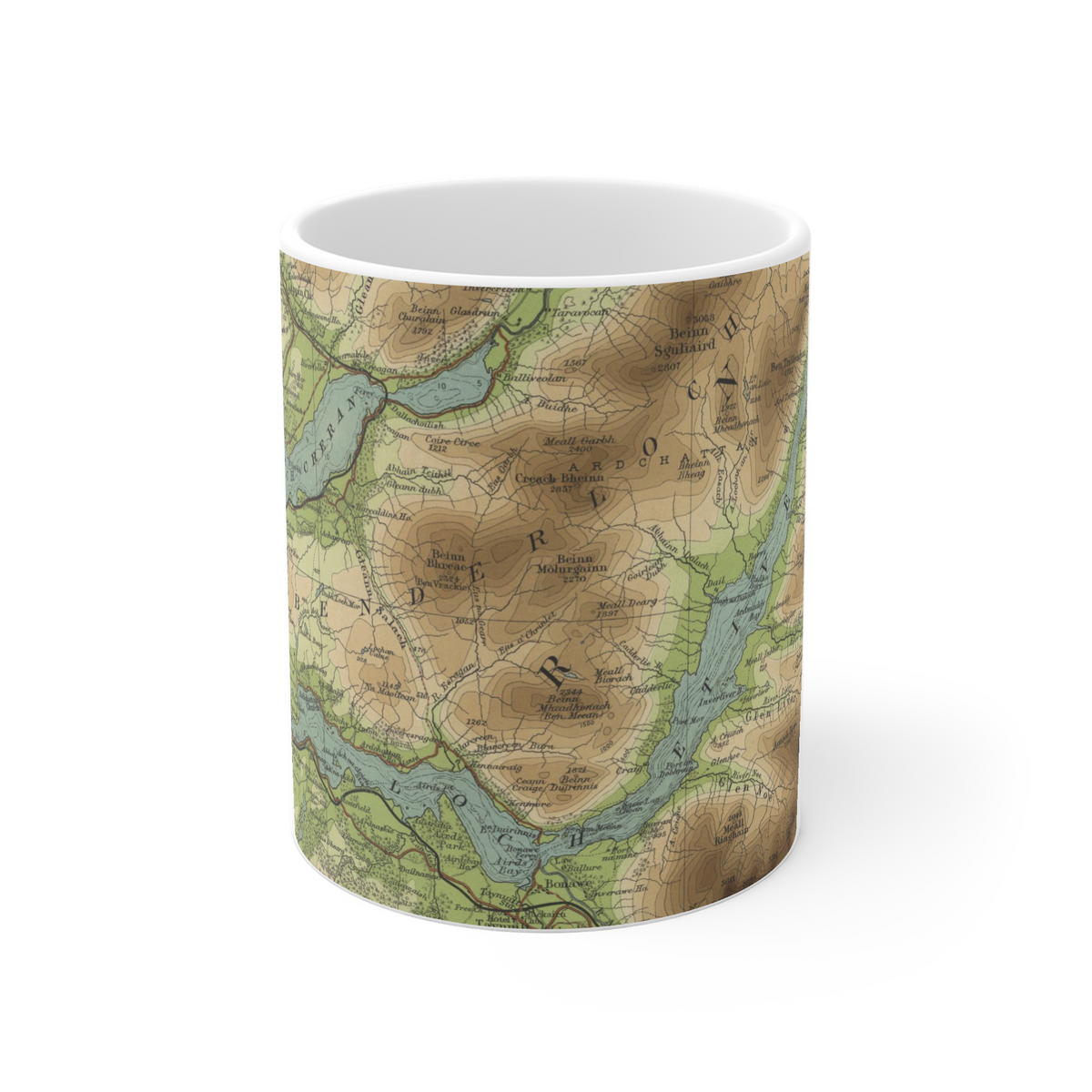 Loch Etive historic map mug, Bartholomew Half-Inch, 1903 — product view 2