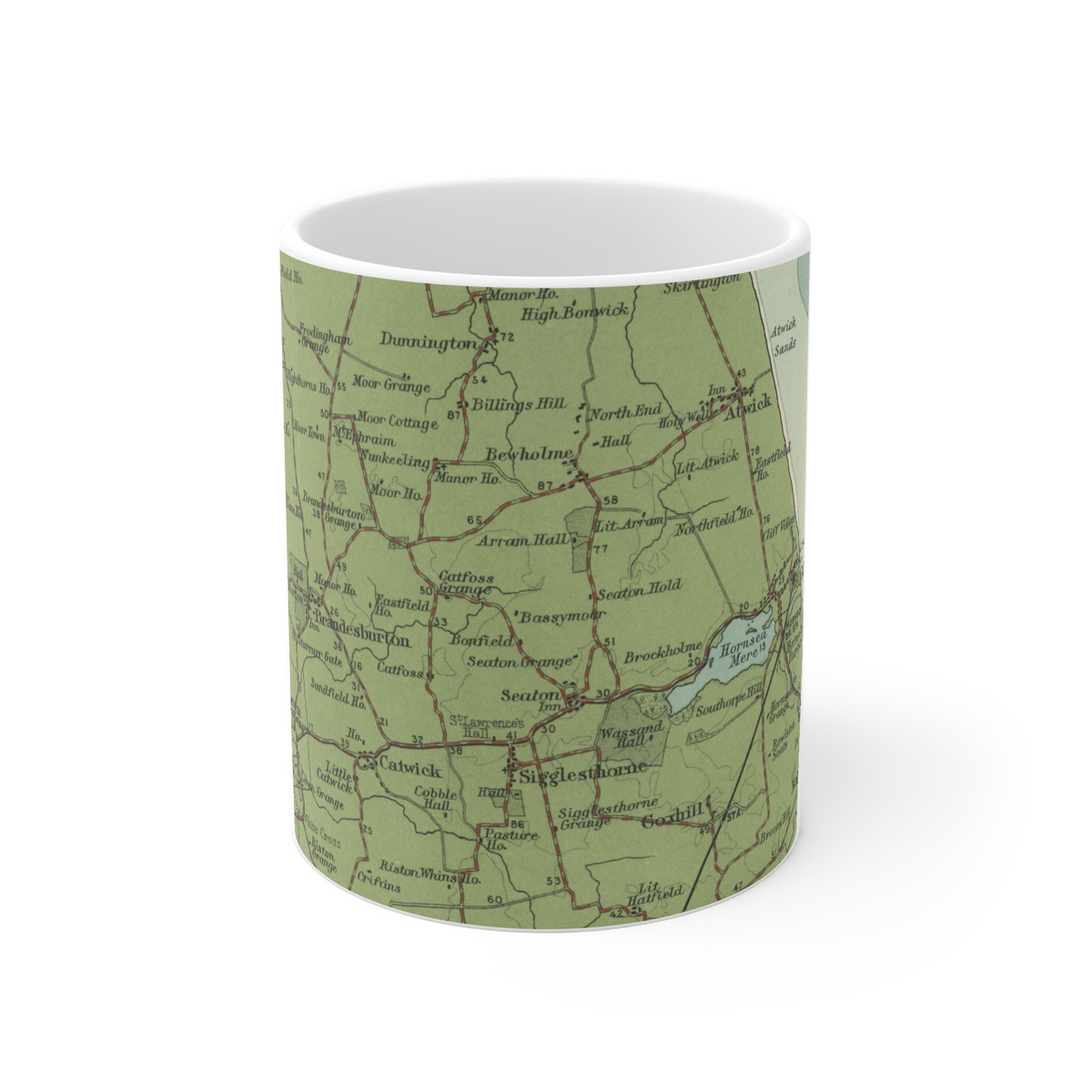 Hornsea historic map mug, Bartholomew Half-Inch, 1903 — product view 2