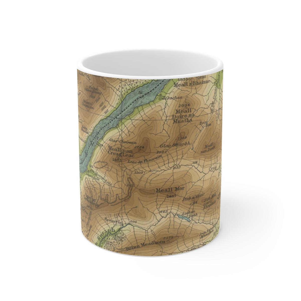Loch Shiel historic map mug, Bartholomew Half-Inch, 1904 — product view 2