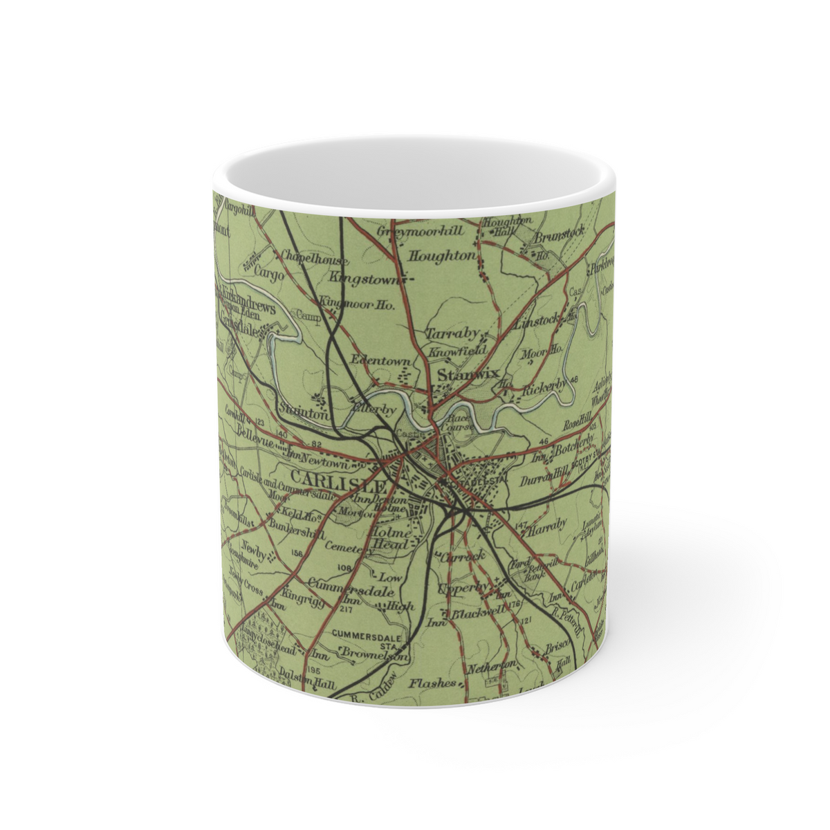 Carlisle historic map mug, Bartholomew Half-Inch, 1903 — product view 2