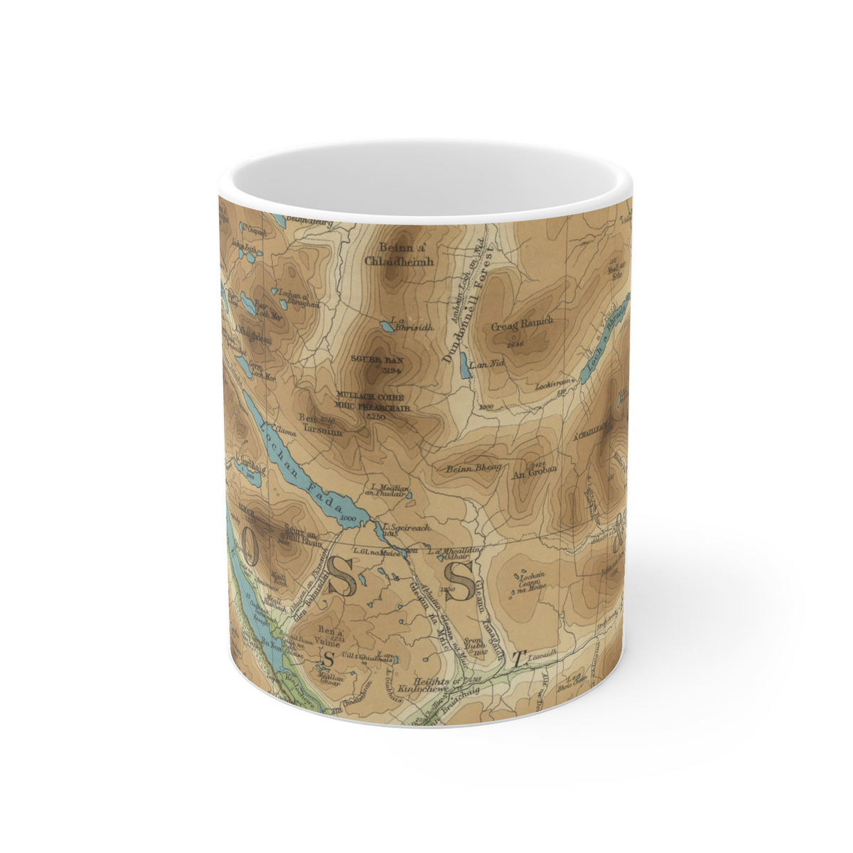 Loch Maree historic map mug, Bartholomew Half-Inch, 1902 — product view 2