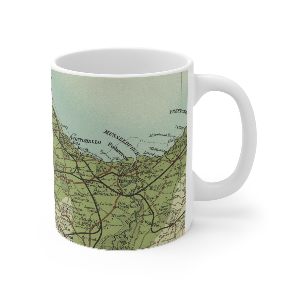 Arthur's Seat historic map mug, Bartholomew Half-Inch, 1903 — product view 3