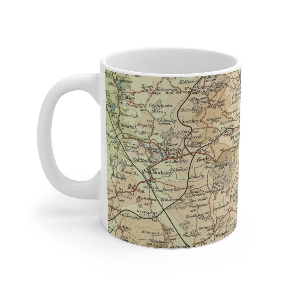 Stoke on Trent historic map mug, Bartholomew Half-Inch, 1902 — product view 3