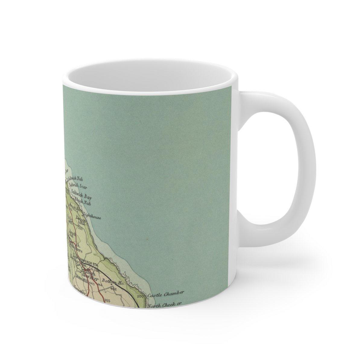 Whitby historic map mug, Bartholomew Half-Inch, 1903 — product view 3