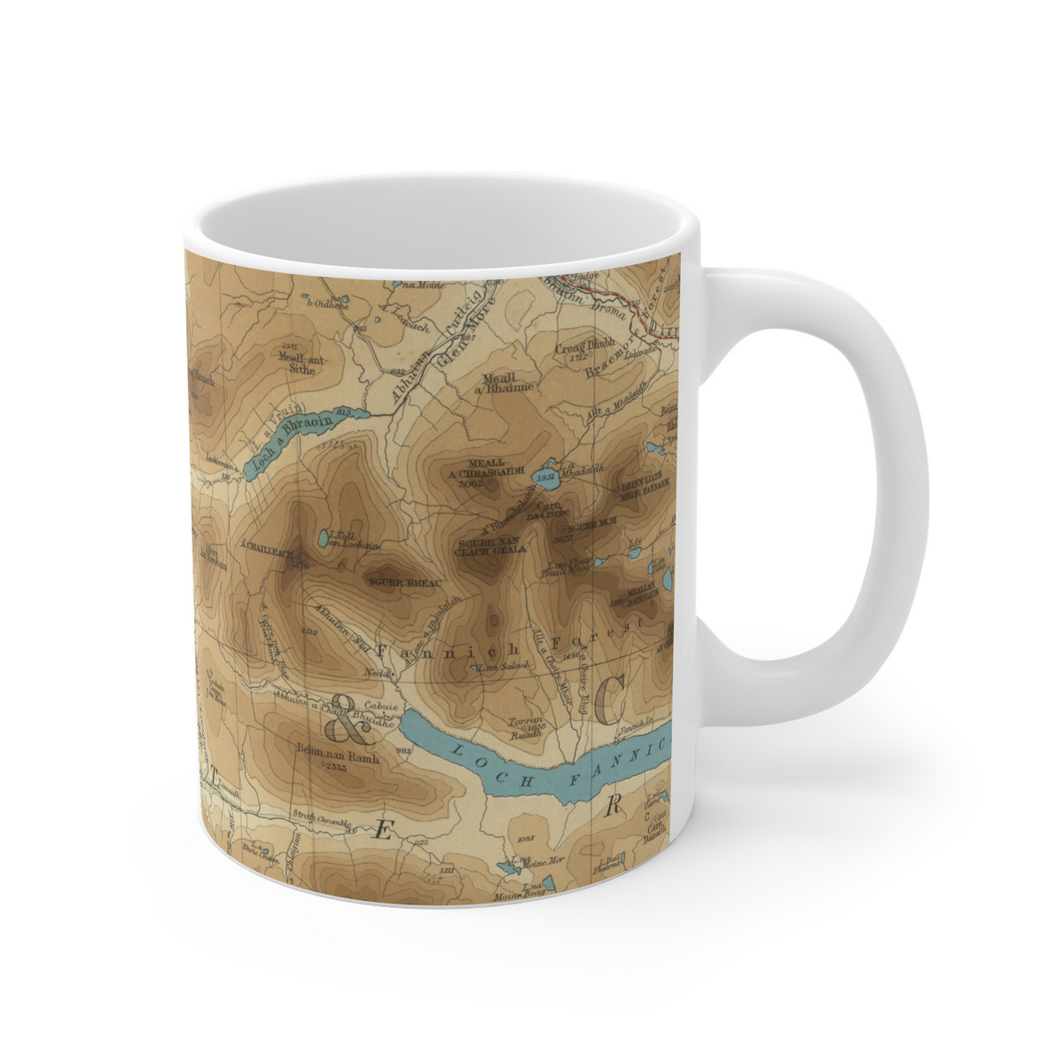 Loch Maree historic map mug, Bartholomew Half-Inch, 1902 — product view 3