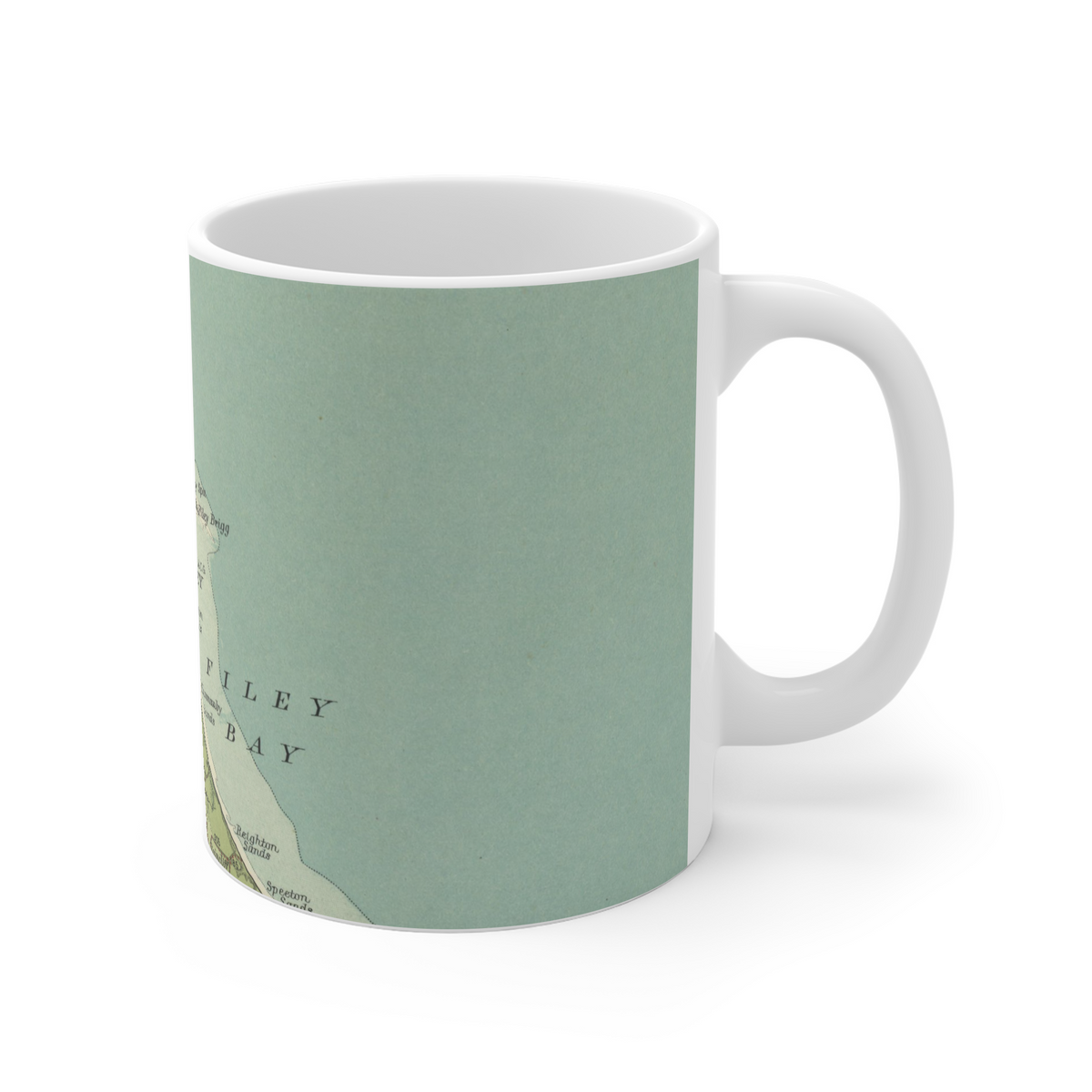Filey historic map mug, Bartholomew Half-Inch, 1903 — product view 3