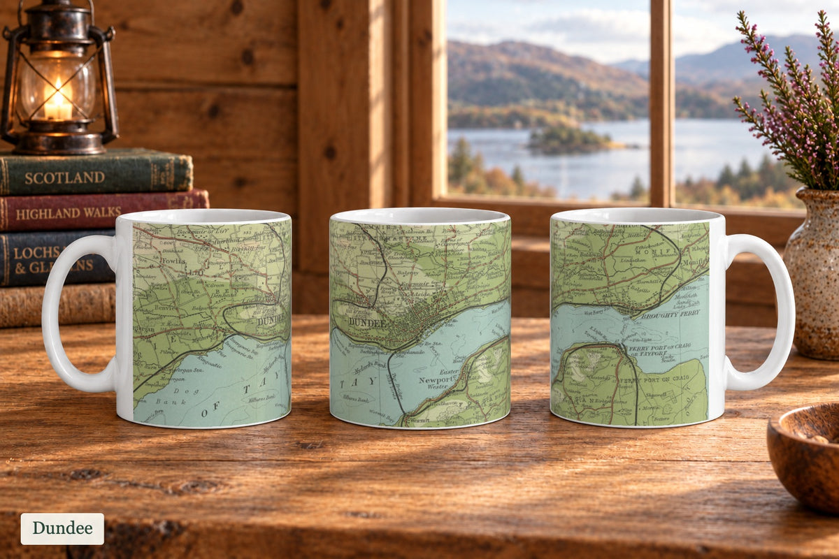 Dundee historic map mug, Bartholomew Half-Inch, 1903 — product view 3
