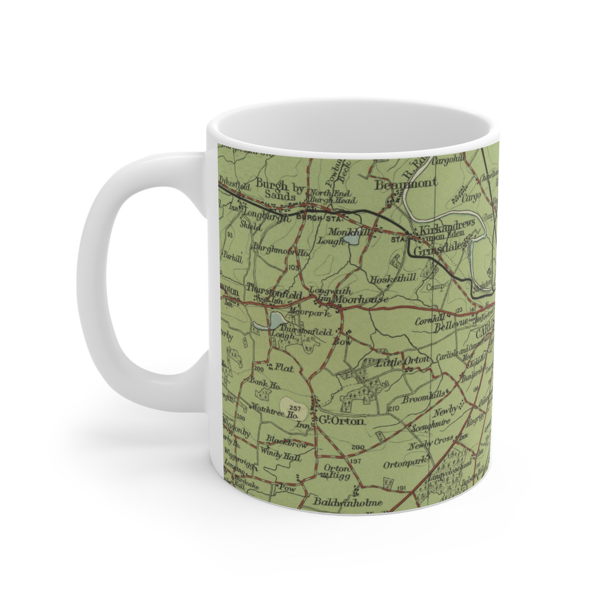 Carlisle historic map mug, Bartholomew Half-Inch, 1903 — product view 4