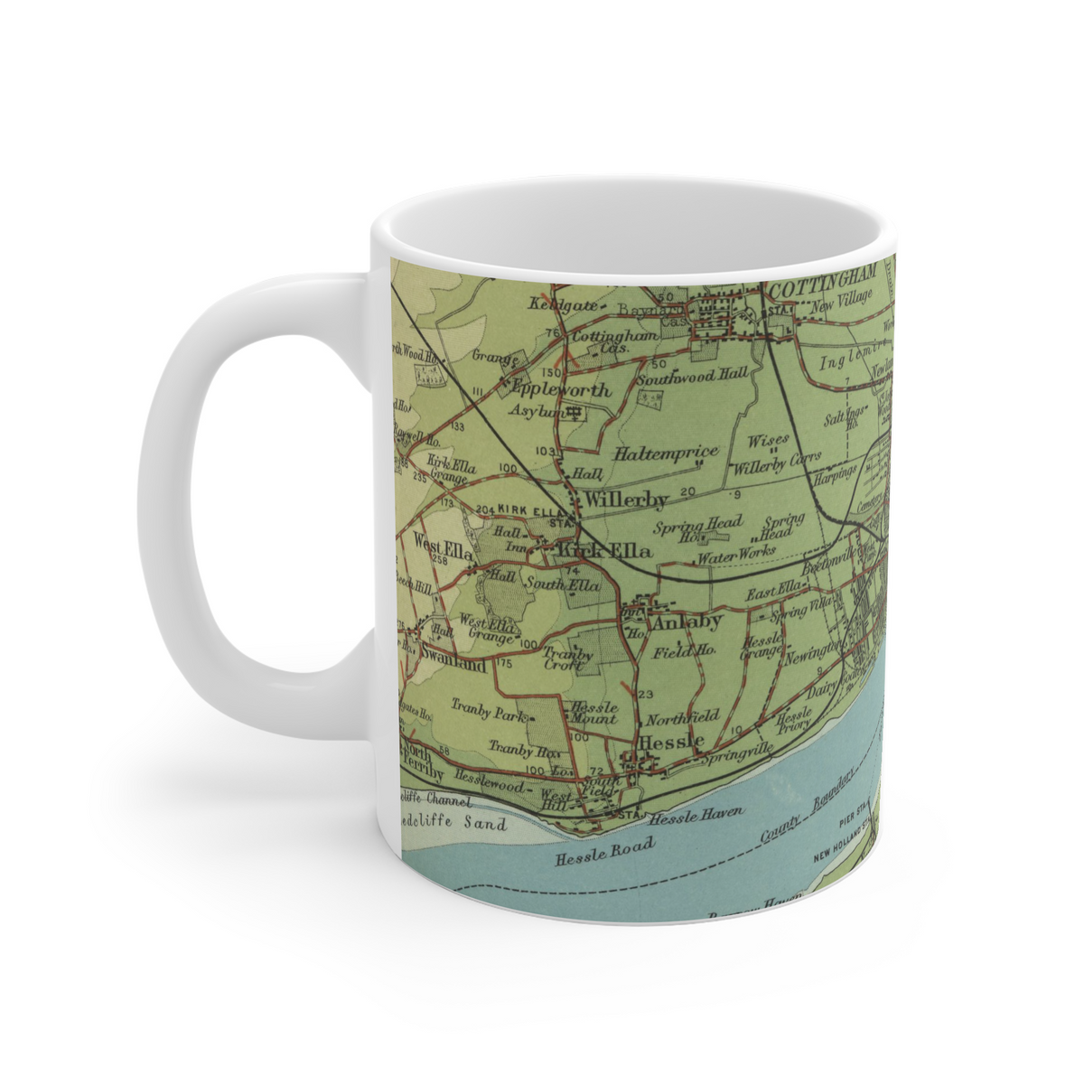 Kingston-upon-Hull historic map mug, Bartholomew Half-Inch, 1902 — product view 4