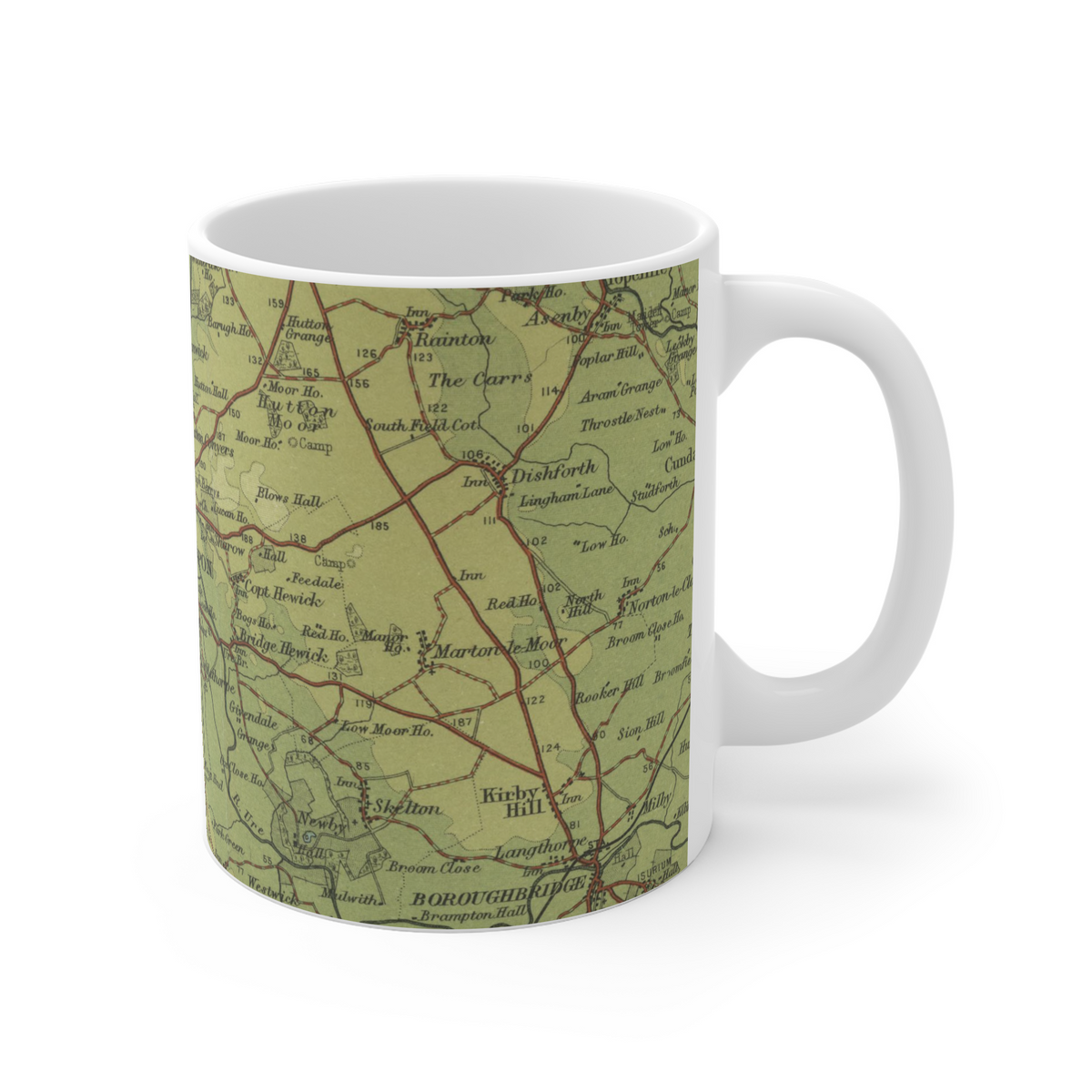 Ripon historic map mug, Bartholomew Half-Inch, 1906 — product view 4