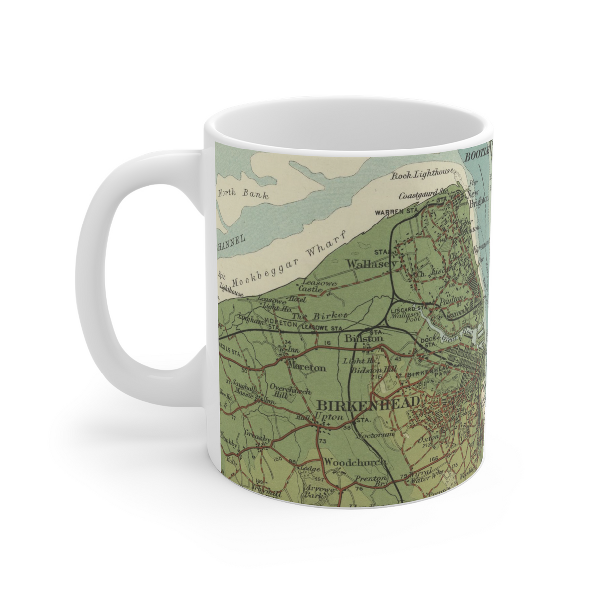 Liverpool historic map mug, Bartholomew Half-Inch, 1904 — product view 4