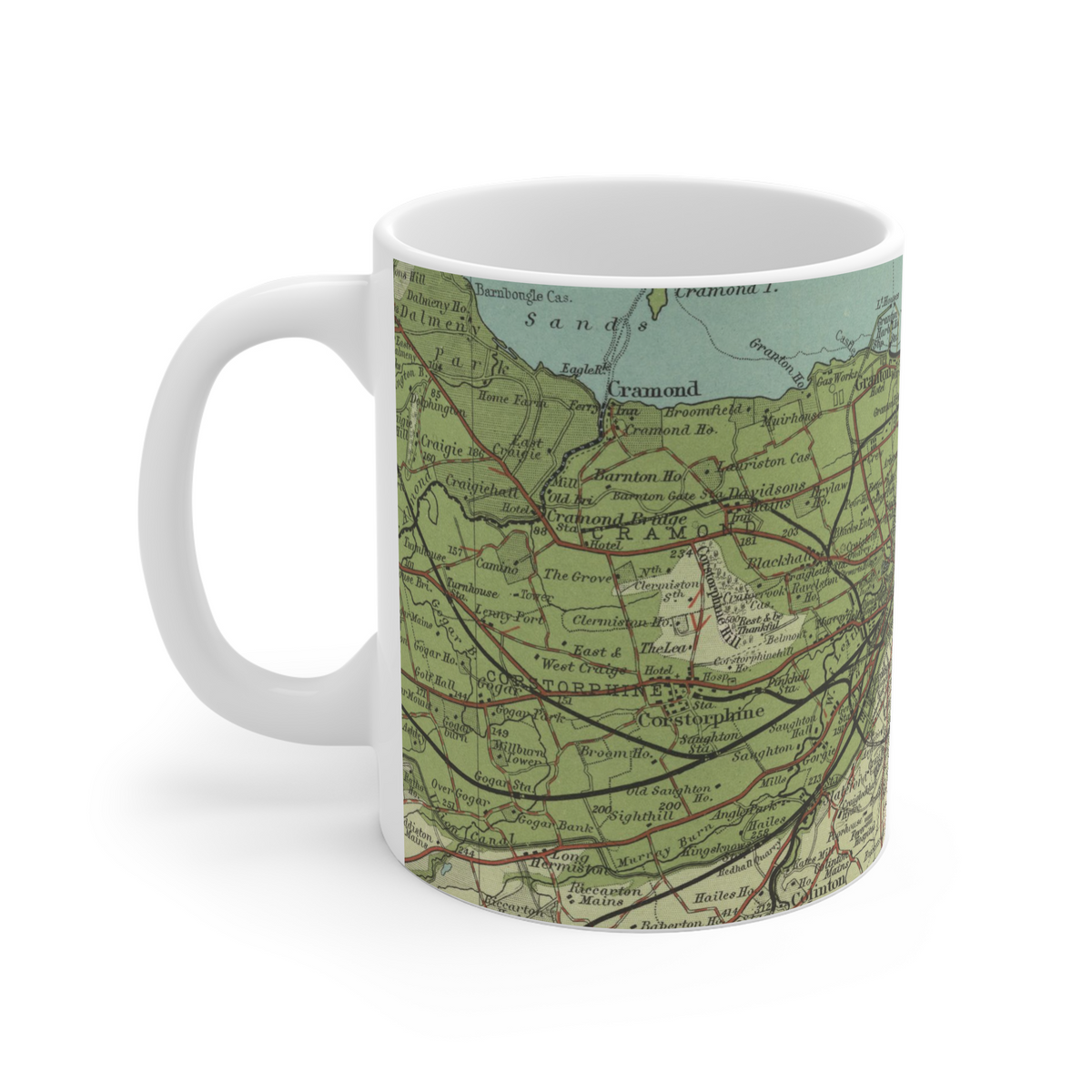 Edinburgh historic map mug, Bartholomew Half-Inch, 1903 — product view 5