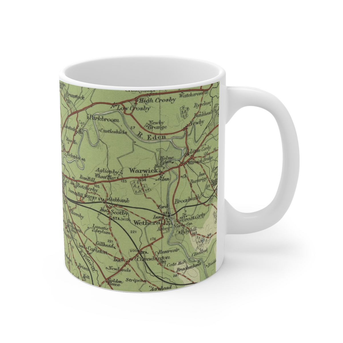 Carlisle historic map mug, Bartholomew Half-Inch, 1903 — product view 5