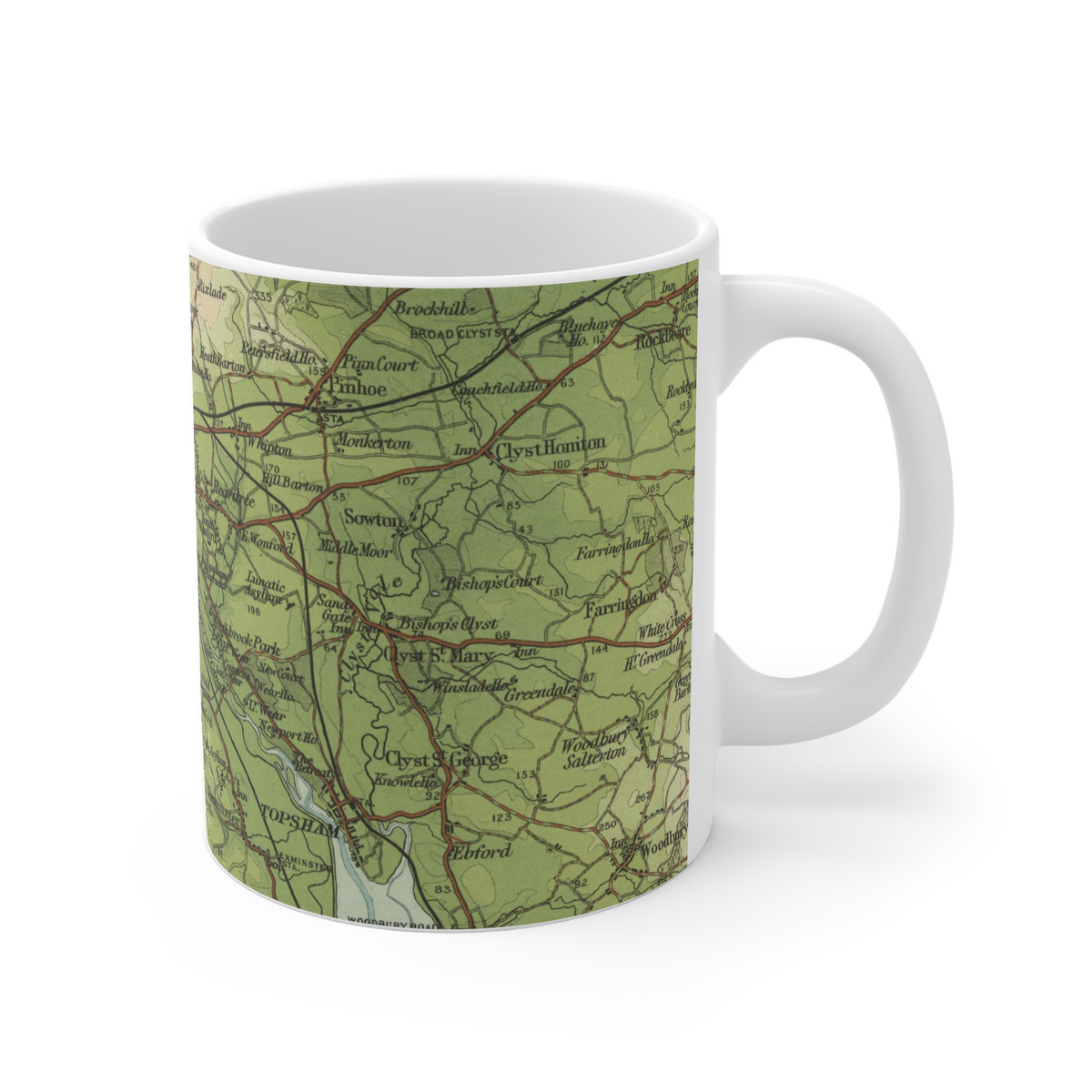 Exeter historic map mug, Bartholomew Half-Inch, 1903 — product view 5